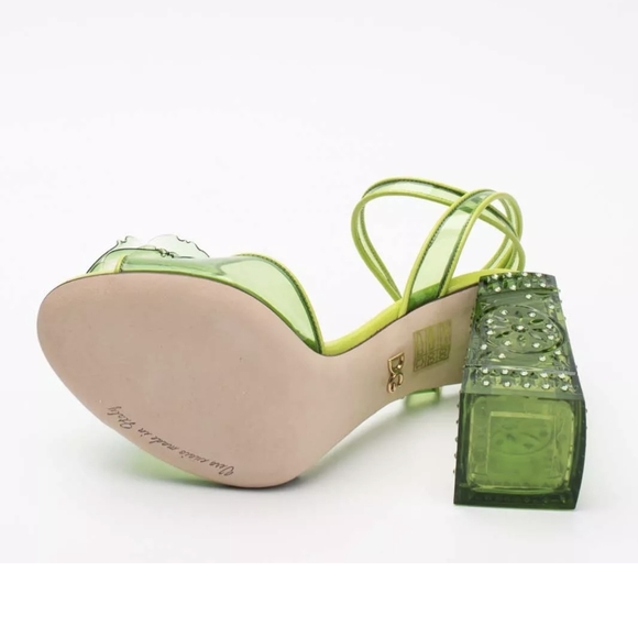 DOLCE & GABBANA Sandals EU37 UK4 US7 Ankle Wrap Heel Transparent / HOLD - Picture 7 of 9